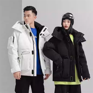 标羽绒服男女同款工装运动登山服中长款冬季冲锋衣外套韩版P220图片