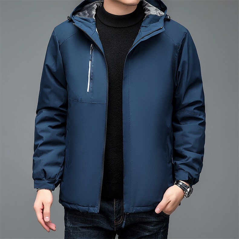 男士秋冬夹克秋冬休闲商务冲锋衣户外运动登山服中年爸爸装外套,男装夹克,钱塘6003（原4033）