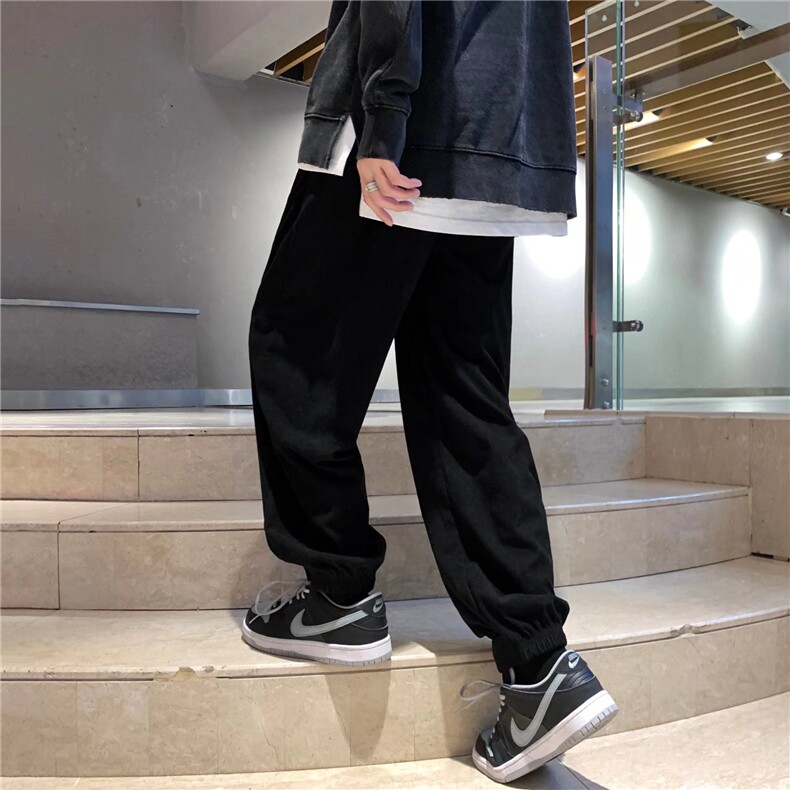 灯芯绒男裤春款潮牌束脚灯笼裤休闲长裤K78P35，男装休闲裤，星座1116-2