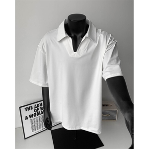 夏季宽松速干短袖潮V领POLO衫打底衫XZ808B-WH073-特P23图片