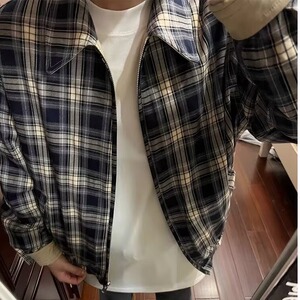 双面穿翻领夹克男秋季高级感底特律外套日系简约风高街痞帅棒球服图片