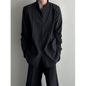 高质量立领新中式中山装垫肩西服外套XF002-P65图片