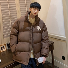 冬季新款宽松面包服港风青春立领棉服男纯色棉衣外套MY9067-P100，男装棉衣，电商A128