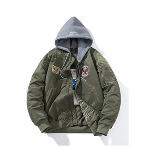 现货 三色秋冬季潮牌夹克棉衣棒球服 欧美街头飞行员外套情侣装图片