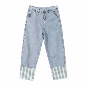 夏季牛仔裤男宽松直筒阔腿老爹裤韩版潮流百搭休闲裤N9101-p40图片