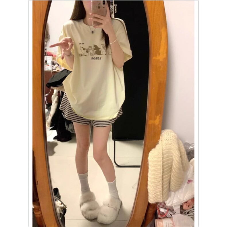 M397*P25日系动漫元素T恤男短袖宽松情侣装,女装T恤,星座617A-2