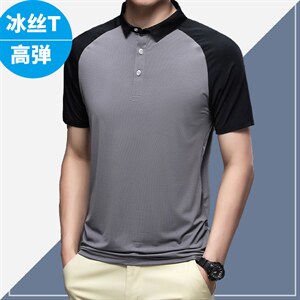 BH61507钱塘2020-2锦氨精品男士翻领速干休闲运动短袖T恤P55,男装T恤,钱塘207-2