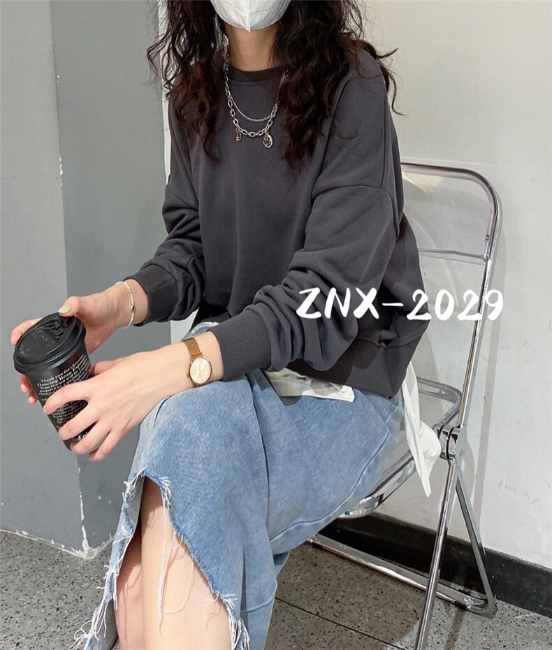 【现货】秋季新款背后小设计款卫衣，女装卫衣/绒衫，BLM