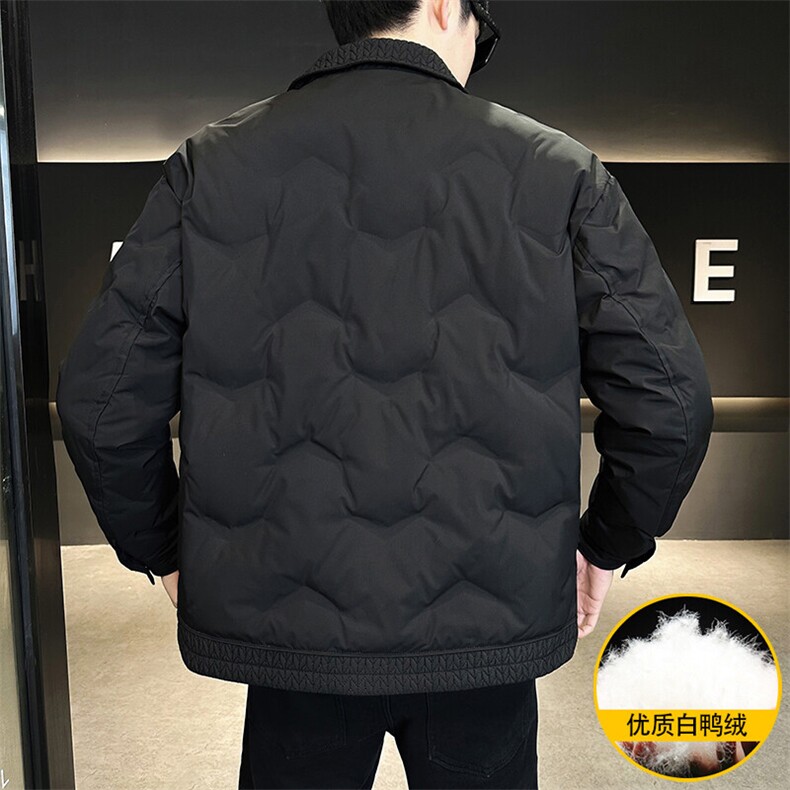 现货主推男士翻领轻薄灰鸭绒麦穗羽绒服外套上衣YR121P155,男装羽绒服,电商B226-2（原B217-2）