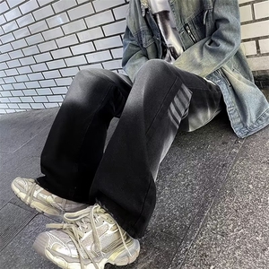 美式高街牛仔裤男潮牌宽松显瘦垂感直筒休闲阔腿长裤RK1134-P45图片