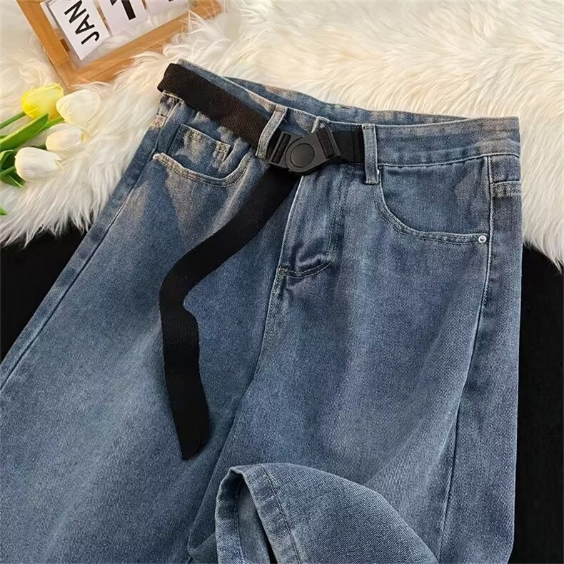 美式复古宽松做旧牛仔短裤男女夏季直筒ins潮牌五分裤子DN934-P38,男装牛仔裤,星座1008