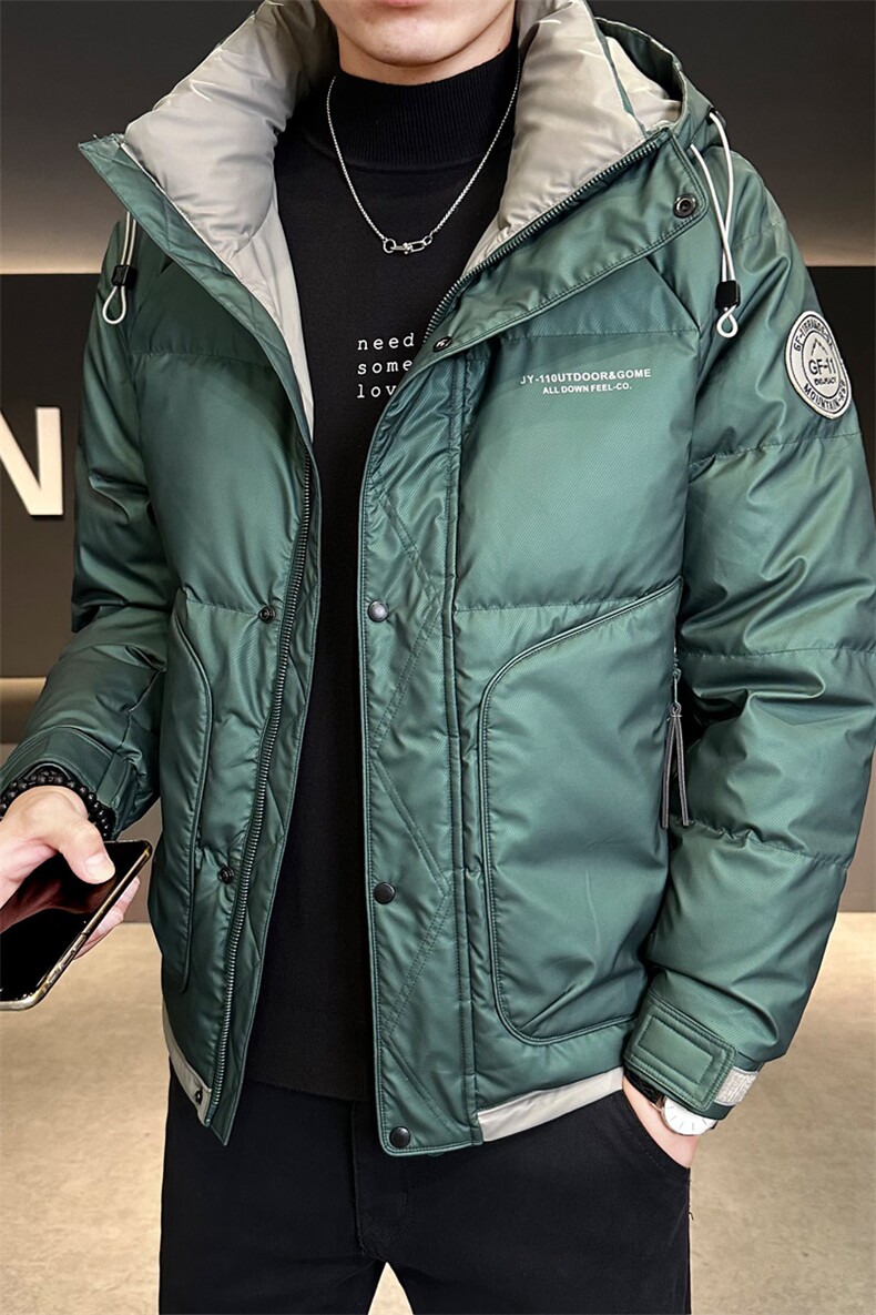 冬季店主风新款连帽羽绒服男短款保暖羽绒外套Y5502-P165,男装羽绒服,电商A237