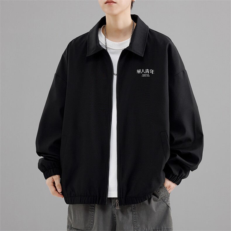 新款华人青年春款高品质休闲百搭男复古飞行夹克外套JK709P49,男装夹克,电商C408-1(原B339-1)