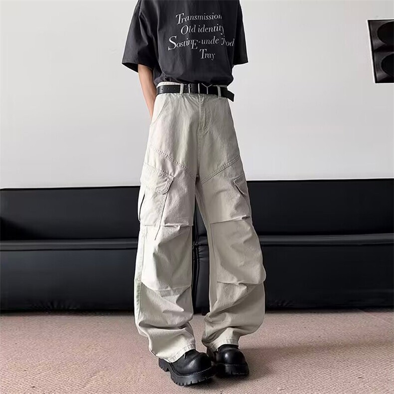 美式复古2025夏季新款机能工装裤男休闲阔腿裤子-A2135TP55控88,男装休闲裤,电商B241
