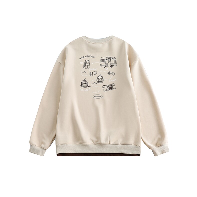 2025秋假两件圆领套头卫衣380g--5095,男装卫衣,电商S012（CATTEE）