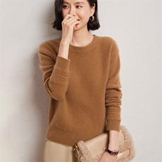 女士桂花针套衫10%秋冬柔软舒适，女装羊绒衫，臻维羊绒
