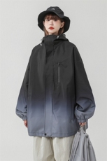 2026中性风山系防水冲锋衣渐变色夹克女大码M-5XL休闲JK77088P85，男装夹克，星座227-7