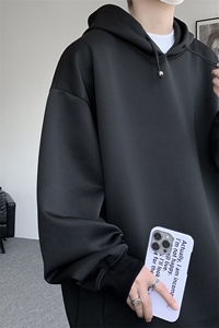 胖俗俗同款卫衣美式连帽卫衣宽松休闲抗皱空气层口袋卫衣WY31P68图片