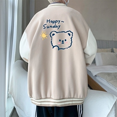 摇粒绒棒球服男大码开衫卫衣男夹克BF86309-P65，男装夹克，电商A040
