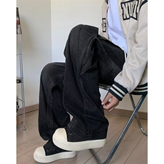 美式牛仔裤男款秋冬季直筒美式高街潮牌工装阔腿裤子70488-p58，男装牛仔裤，星座1008