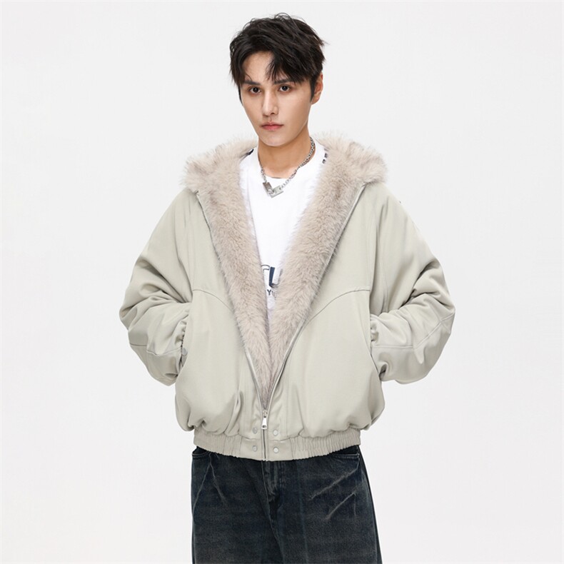 2025日系无影墙毛领保暖防风棉衣派克服外套男女同款XY2519-P95,男装棉衣,星座717