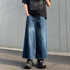 美式高街vibe牛仔裤夏季新款宽松百搭休闲七分裤男现货 K7970-P40图片