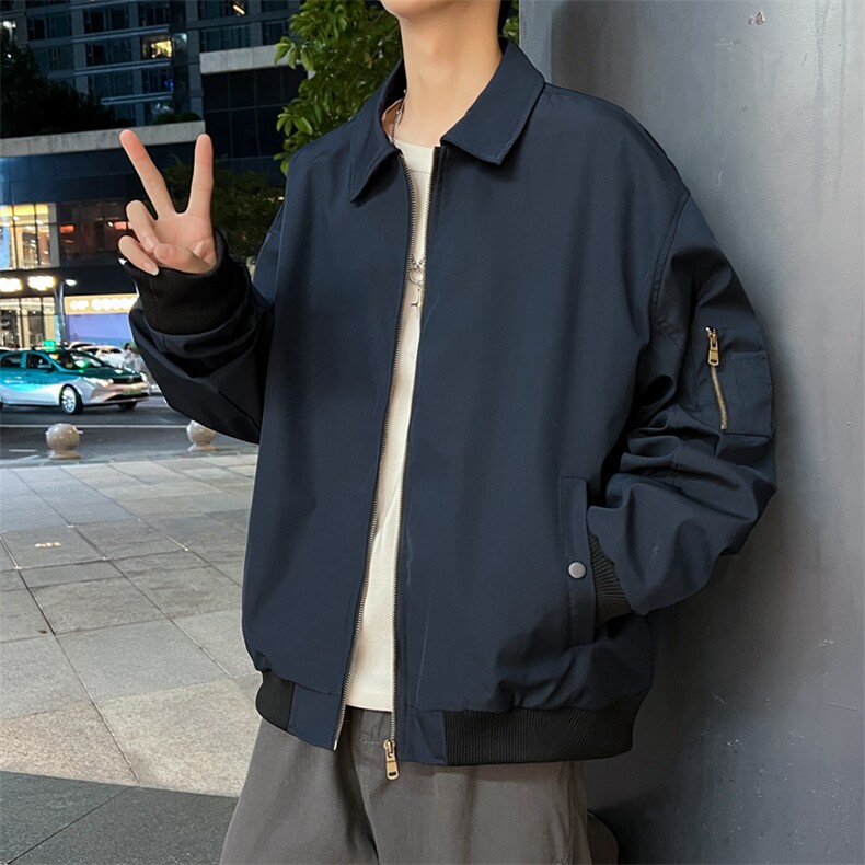美式高阶  翻领秋季棒球服潮牌宽松夹克外套男女潮 26185  TP40图片