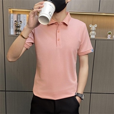 PL913-P40短袖男款polo衫2新款简约纯色半袖t恤帅气百搭带领，男装Polo衫，电商D310B
