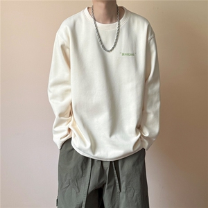 现货-2025立秋新款圆领套头卫衣男潮牌重磅长袖A351-AT2513-P50,男装卫衣,电商A351