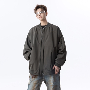 XZ809A/XS10/特P70/控118  25春 美式复古飞行夹克潮刺绣棒球服图片