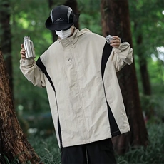 机能户外拼色工装夹克春款休闲冲锋衣防风防水男女款外套XZ-196，男装夹克，星座1116A-1（原606A）
