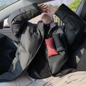 PU皮棉衣男冬季新款港风立领宽松休闲棉服学生面包服MF8603-P85图片
