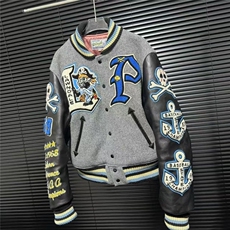 1506-1/F904原版做工高密刺绣加棉加厚款/P109刺绣植海盗棒球服男，女装职业装，星座1506-1