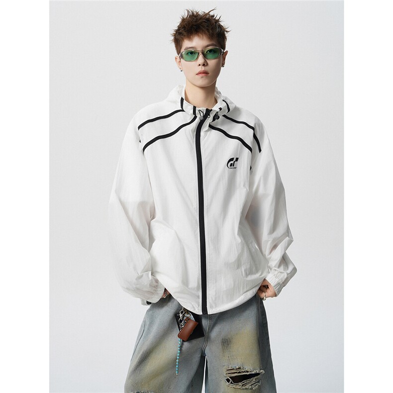 fs2542-特P48控88100聚酯纤维连帽防晒服外套男，女装防晒衣，电商B370