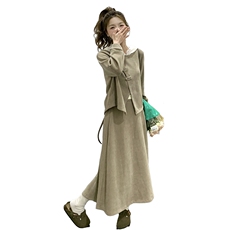新品面料已下风蕾丝帽子卡其色两件套2c032303P155K228，女装套装/套裙，2C032