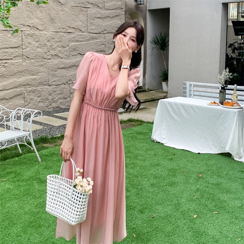 现货主推2024天丝棉连衣裙女高级感仙气精致收腰显瘦连衣裙,女装连衣裙,网红馆