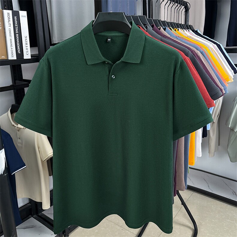 大夏季百搭纯棉短袖纯色翻领POLO衫T恤潮流品质上衣体恤男装,男装T恤,钱塘6003（原4033）