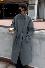 大货高品质冬季长款韩系呢料大衣男潮流小众风衣男风衣外套FY132，男装风衣，星座903-1