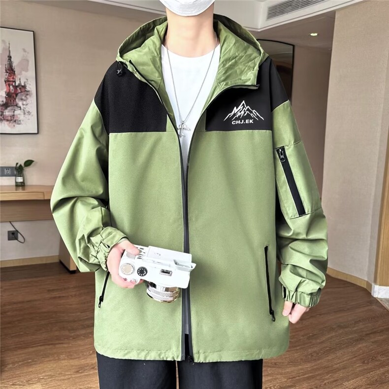 痞帅冲锋衣夹克外套男美式潮牌港风外套 D088 P65图片