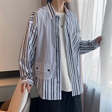 男秋季新款港风华夫格休闲裤D56P30图片