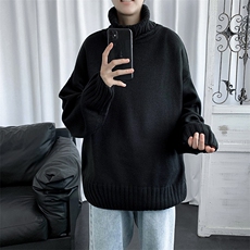MY190-P52慵懒风潮可翻高领长袖男休闲毛衣，男装针织衫/毛衣，星座1501-1