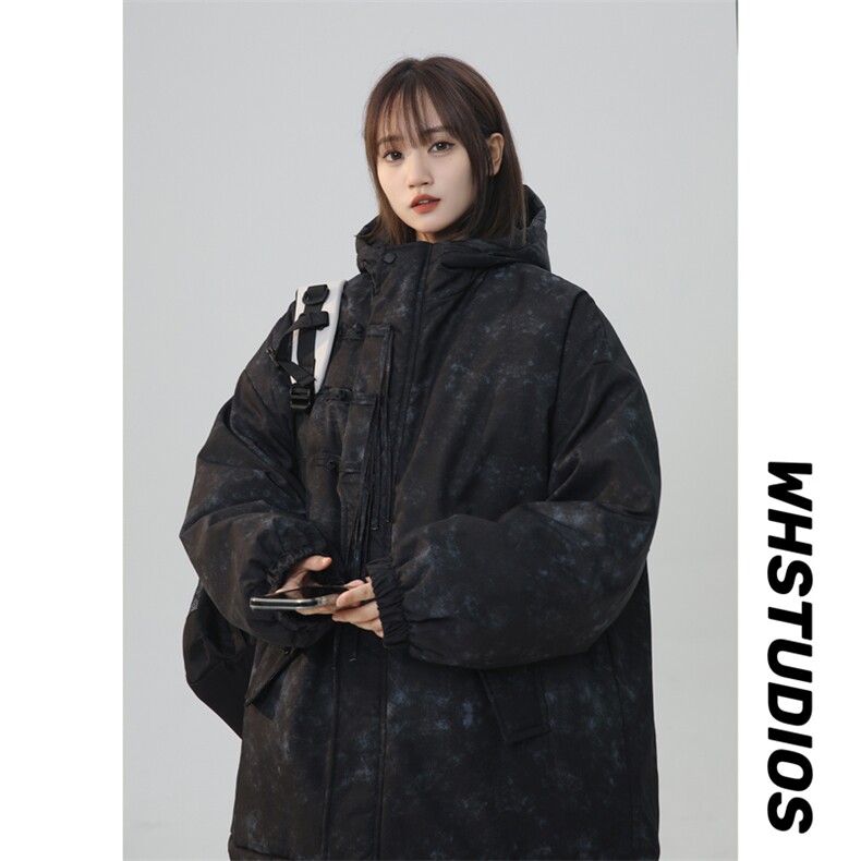 2025加绒盘扣棉衣棉服新中式连帽面包服棉袄外套G1616-P95,女装棉衣/棉服,星座207