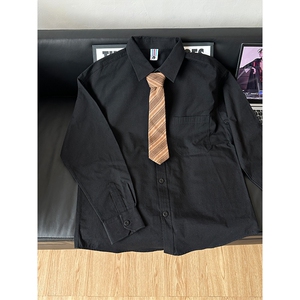 棉纯棉衬衫成衣水洗休闲衬衫男女宽松纯色衬衣 GC15-P35图片