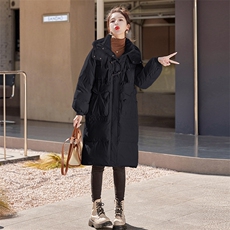 时尚保暖女款长款羽绒服修身显瘦冬季必备单品，女装羽绒服，浪花E族（衣布洛）