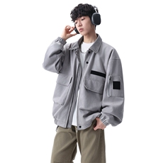 2026春款老钱风高品质麂皮绒猎装男夹克DSA157B-J2656-特P75，男装夹克，电商A157B