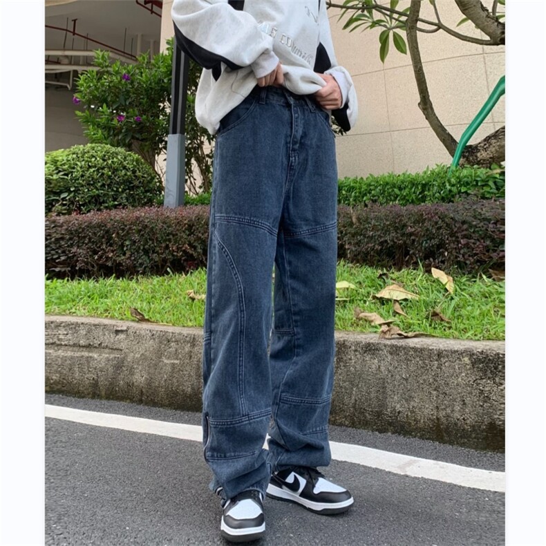 美式高街牛仔裤男韩版潮个性2024秋冬新款ins宽松长裤RK1190-P60,男装牛仔裤,星座412-2