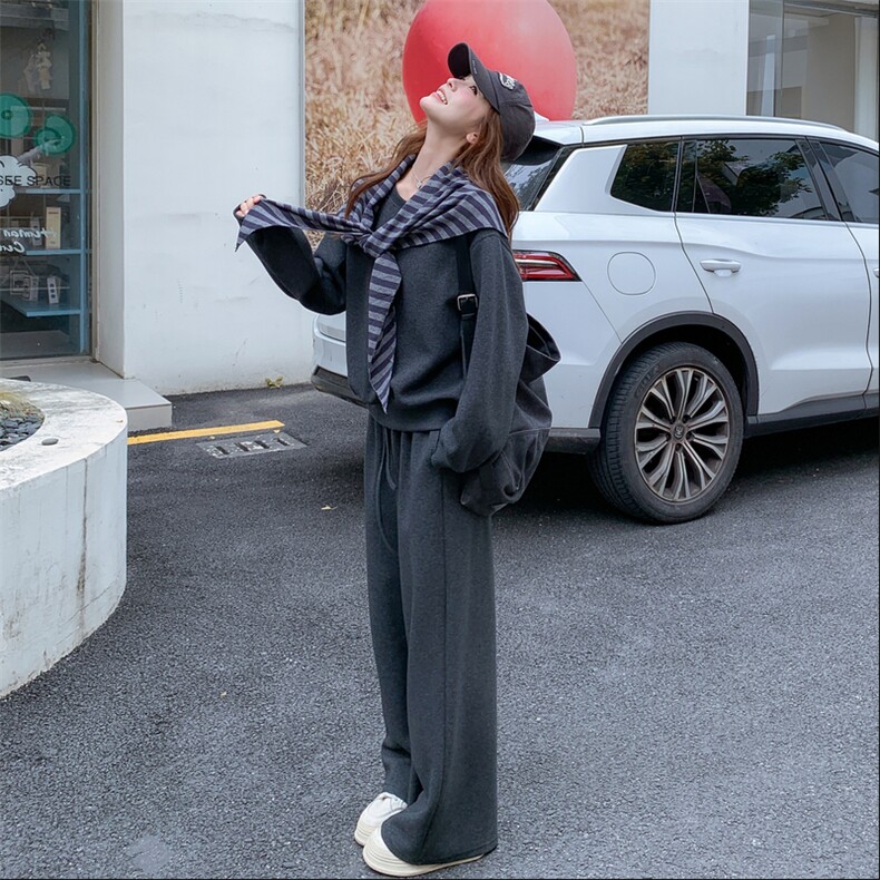 现货-春季新款灰色休闲两件套203-9525-P165-K248,女装套装/套裙,浙宝203