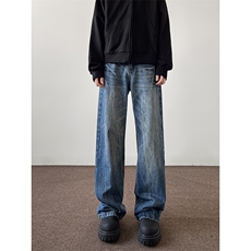 美式高街小众牛仔裤男个性百搭休闲裤N1152/P47，男装牛仔裤，电商D202-1
