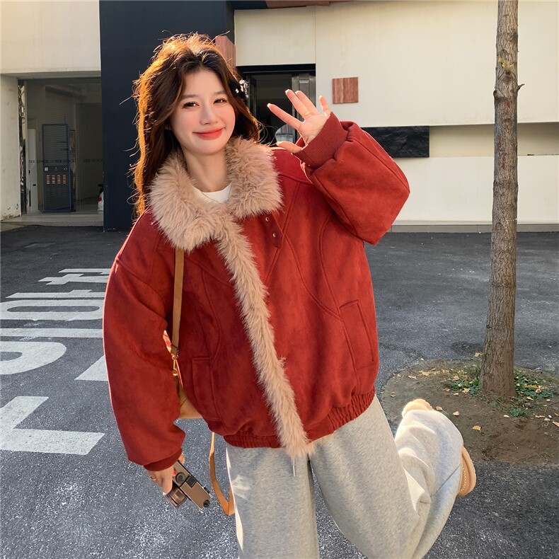 主推款现货数据好买家秀已更红色拼接派克服902C282-996P255K388,女装派克服,2C282