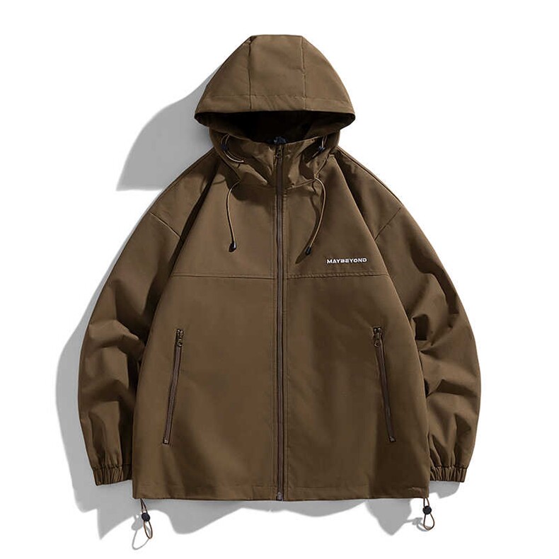 户外冲锋衣外套男秋季休闲防水连帽情侣工装夹克衫，男装夹克，电商A321